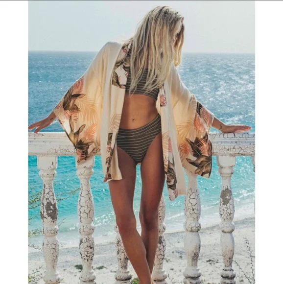 Billabong Ko Ko Mo Kimono Cover Up M/L - Picture 2 of 10